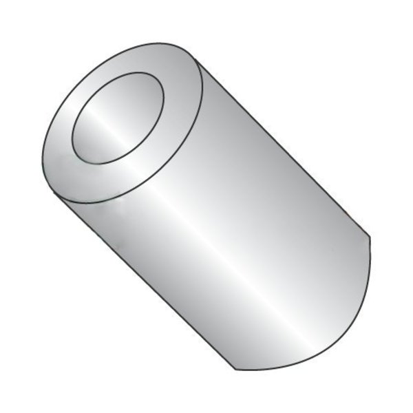 Newport Fasteners Round Spacer, #6 Screw Size, Nickel Plated Brass, 1/4 in Overall Lg, 0.140 in Inside Dia 595151